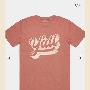 GUC Y’all graphic tee size Large  Rust/Rose color. Some wear around neck. Soft!!